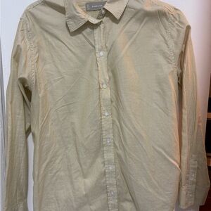 Everlane Gold Striped Button Down Shirt